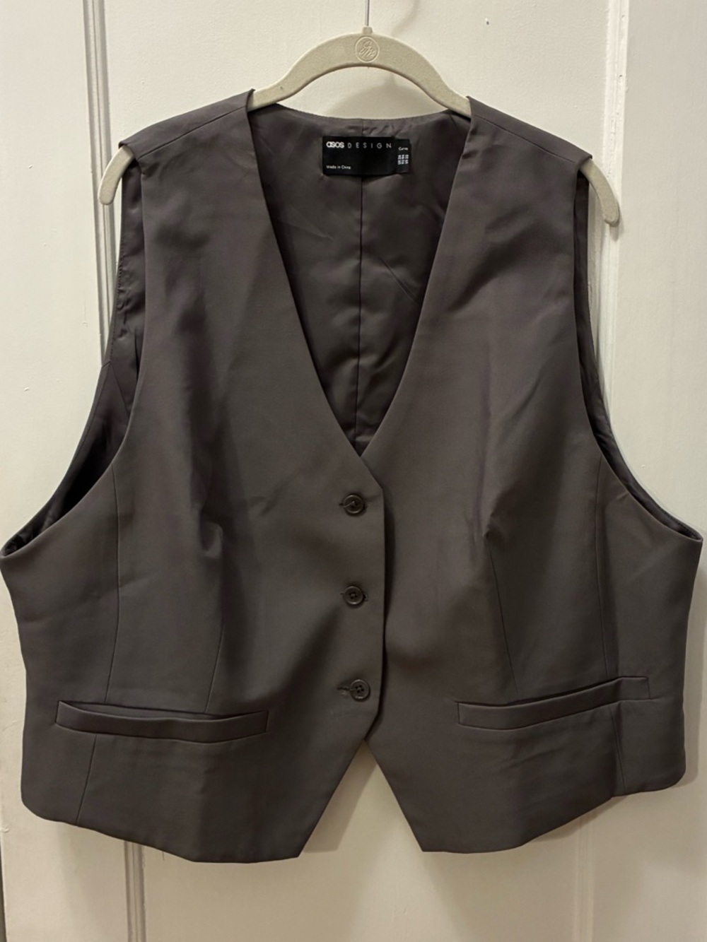 ASOS Curve Charcoal Tailored Women's Vest